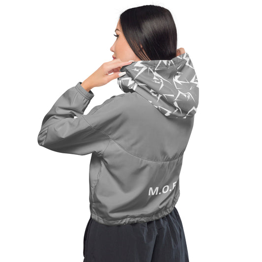 Motivation Over Everything Women’s cropped windbreaker