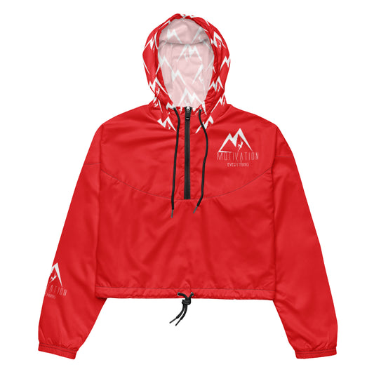 Motivation Over Everything Women’s cropped windbreaker