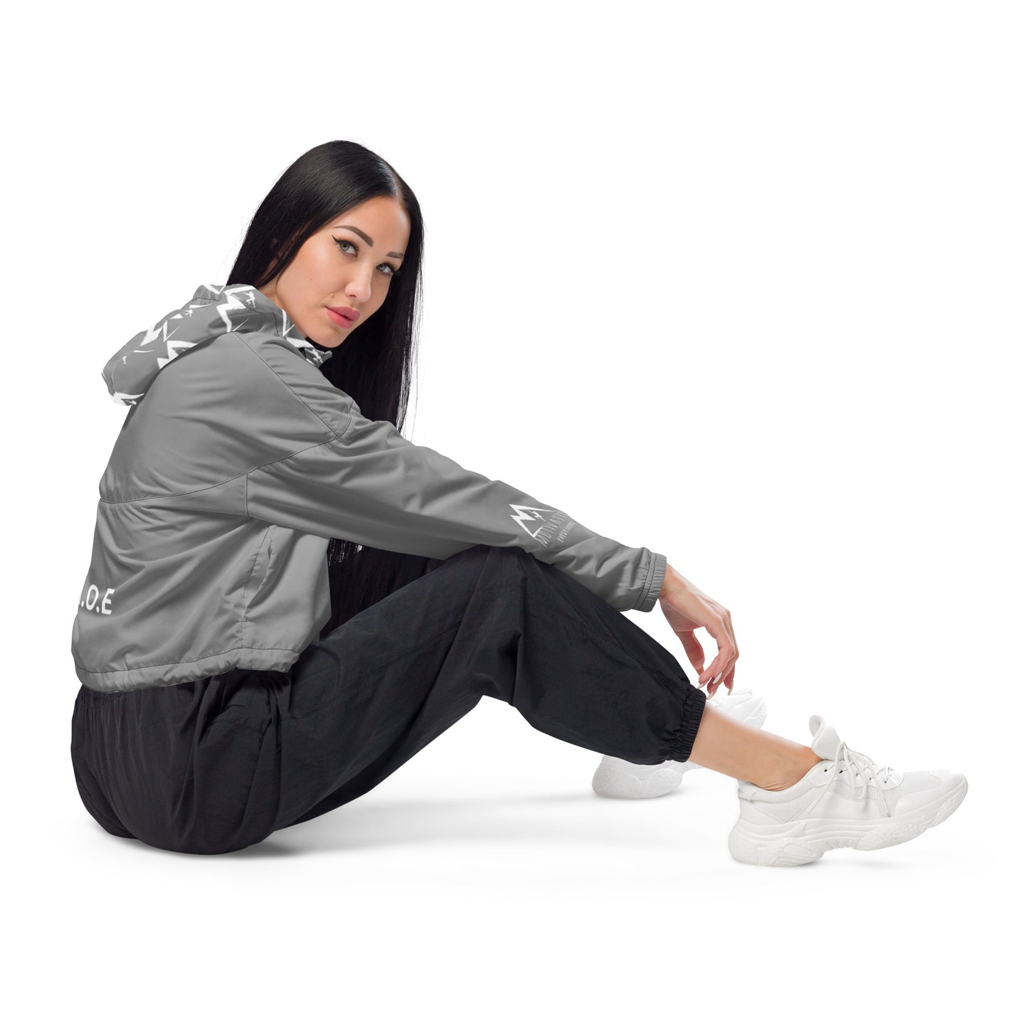 Motivation Over Everything Women’s cropped windbreaker